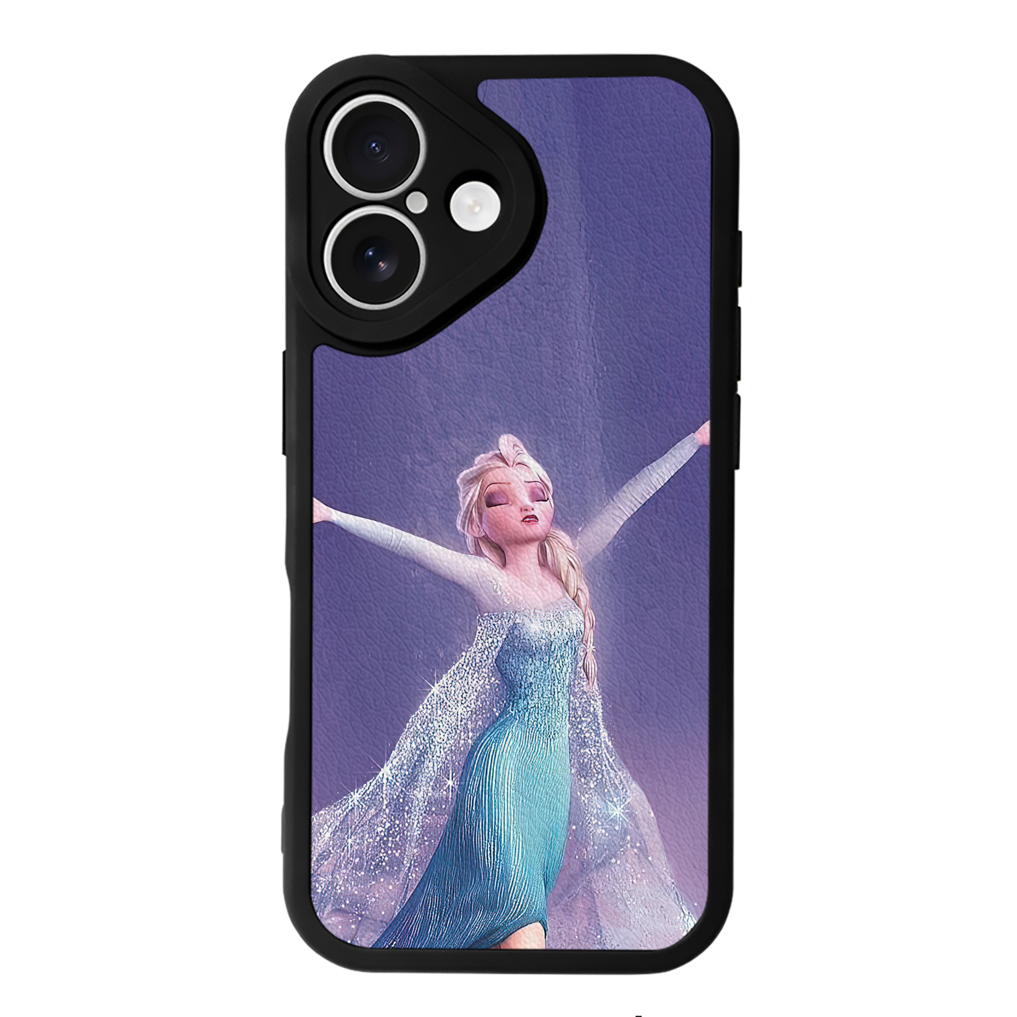 （画像用） アナと雪の女王 アンナ エルサ Frozen Anna Elsa 【iPhone 16シリーズ対応】シリコンスマホケース（レザー調） 材質：シリコン